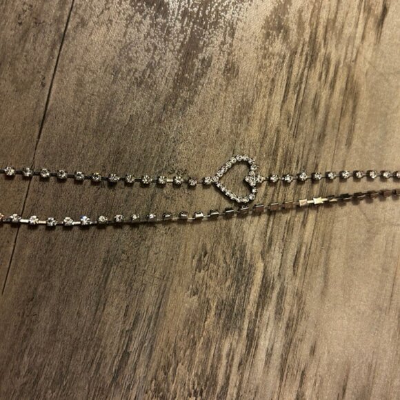 Red off the shoulder shirt. With a rhinestone strap on one side - Picture 2 of 2